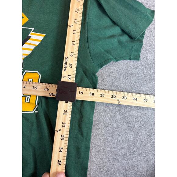 Vintage 90s Green Bay Packers Shirt Mens Small Green V Neck NFL Football Tee - Picture 4 of 6